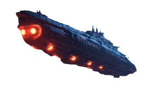 Alien Spacecraft Battleship Vinyl Car Decal Sticker – Waterproof & UV-Resistant 8"