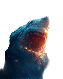 Colossal Megalodon Shark Vinyl Car Decal Sticker – Waterproof & UV-Resistant 8"