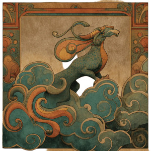 Ancient Arabic Creature Vinyl Car Decal Sticker – Waterproof & UV-Resistant 8"