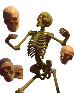 Mossy Skeleton Dance Vinyl Car Decal Sticker – Waterproof & UV-Resistant 8"