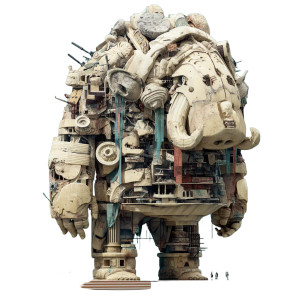 Elemental Sculpture Creature Vinyl Car Decal Sticker – Waterproof & UV-Resistant 8"