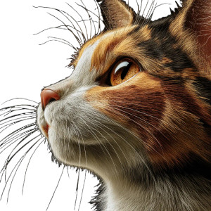 Cute Kitty Close-Up Vinyl Car Decal Sticker – Waterproof & UV-Resistant 8"