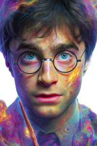 Harry Blotter Portrait Vinyl Car Decal Sticker – Waterproof & UV-Resistant 8"