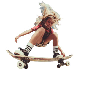 Skate Girl Action Vinyl Car Decal Sticker – Waterproof & UV-Resistant 8"
