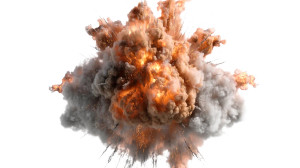 Explosion Top View Vinyl Car Decal Sticker – Waterproof & UV-Resistant 8"