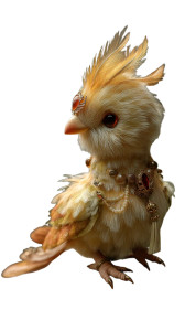 Golden Phoenix Perched Vinyl Car Decal Sticker – Waterproof & UV-Resistant 8"