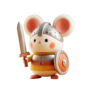 Mouse Warrior Toy Vinyl Car Decal Sticker – Waterproof & UV-Resistant 8"