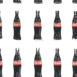 Vintage Coca Cola Pattern Vinyl Car Decal Sticker – Waterproof & UV-Resistant 8"