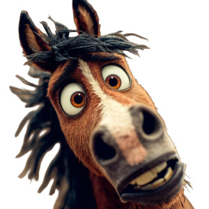 Pixar Animated Horse Vinyl Car Decal Sticker – Waterproof & UV-Resistant 8"