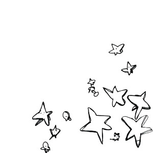 Star Sketch Vinyl Car Decal Sticker – Waterproof & UV-Resistant 8"