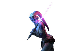 Twi'Lek Jedi Vinyl Car Decal Sticker – Waterproof & UV-Resistant 8"