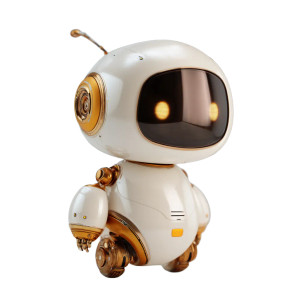 Cute Plastic Robot Vinyl Car Decal Sticker – Waterproof & UV-Resistant 8"