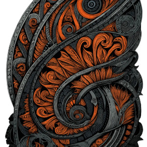 Fractal Maori Tattoo Vinyl Car Decal Sticker – Waterproof & UV-Resistant 8"