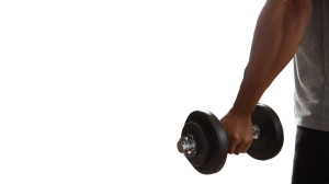 Man Exercising With Dumbbell Vinyl Car Decal Sticker – Waterproof & UV-Resistant 8"