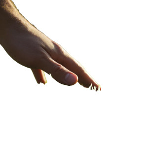 Hand Touching Grass Vinyl Car Decal Sticker – Waterproof & UV-Resistant 8"