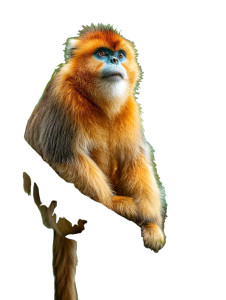 Golden Snub-Nosed Monkey V3 Vinyl Car Decal Sticker – Waterproof & UV-Resistant 8"