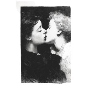 Passionate Kiss Poster Vinyl Car Decal Sticker – Waterproof & UV-Resistant 8"