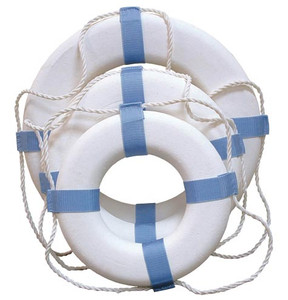 Taylor Made 20 Inch Life Buoy Ring | Waterproof Closed Cell Foam | USCG Approved | White Taylor Made 20 Inch Life Buoy Ring | Waterproof Closed Cell Foam | USCG Approved | White