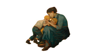 Weary Mother Painting Vinyl Car Decal Sticker – Waterproof & UV-Resistant 8"