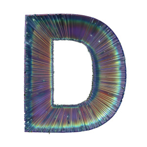 Sparkling Letter D Vinyl Car Decal Sticker – Waterproof & UV-Resistant 8"