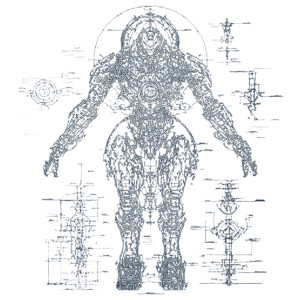 Jaeger Schematics Vinyl Car Decal Sticker – Waterproof & UV-Resistant 8"