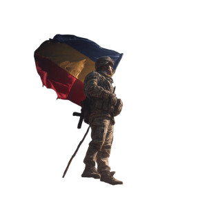 Romanian Soldier Pride Vinyl Car Decal Sticker – Waterproof & UV-Resistant 8"