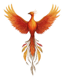 Phoenix Symbol Vinyl Car Decal Sticker – Waterproof & UV-Resistant 8"