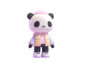 Skullpanda Vinyl Doll Vinyl Car Decal Sticker – Waterproof & UV-Resistant 8"
