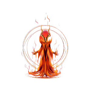 Fire Elemental Summon Vinyl Car Decal Sticker – Waterproof & UV-Resistant 8"
