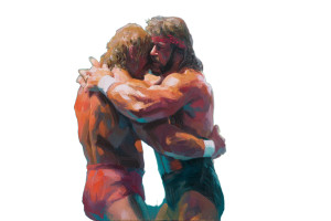 1980S Wrestlers Grappling Vinyl Car Decal Sticker – Waterproof & UV-Resistant 8"