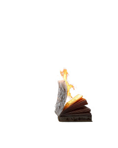 Burning Book Flame Vinyl Car Decal Sticker – Waterproof & UV-Resistant 8"