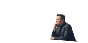 Musk Thinking Vinyl Car Decal Sticker – Waterproof & UV-Resistant 8"