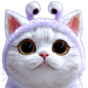 Marshmallow Cat Alien Vinyl Car Decal Sticker – Waterproof & UV-Resistant 8"