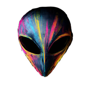 Neon Alien Grey Vinyl Car Decal Sticker – Waterproof & UV-Resistant 8"