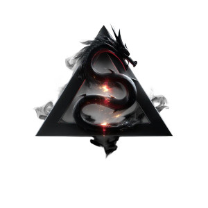 Triangular Dragon Symbol Vinyl Car Decal Sticker – Waterproof & UV-Resistant 8"