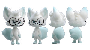 Cute Anthropomorphic Fox Vinyl Car Decal Sticker – Waterproof & UV-Resistant 8"