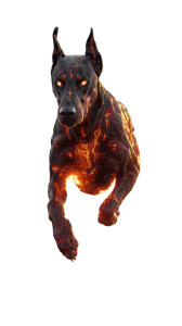 Molten Lava Dobermann Vinyl Car Decal Sticker – Waterproof & UV-Resistant 8" Molten Lava Dobermann Vinyl Car Decal Sticker – Waterproof & UV-Resistant 8"