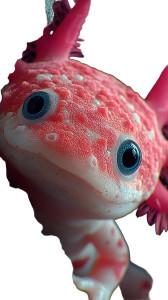 Cute Axolotl Close-Up Vinyl Car Decal Sticker – Waterproof & UV-Resistant 8"