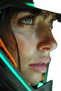 Futuristic Helmet Model Vinyl Car Decal Sticker – Waterproof & UV-Resistant 8"