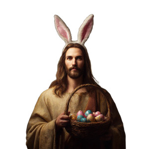 Easter Jesus Portrait V4 Vinyl Car Decal Sticker – Waterproof & UV-Resistant 8"