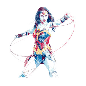 Wonder Woman Vector Vinyl Car Decal Sticker – Waterproof & UV-Resistant 8"