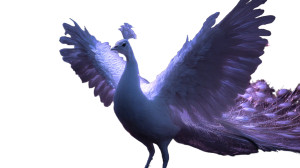 Glowing White Peacock Vinyl Car Decal Sticker – Waterproof & UV-Resistant 8"