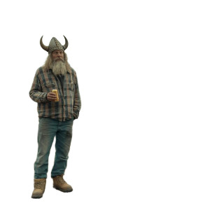 Drunk Viking Man Vinyl Car Decal Sticker – Waterproof & UV-Resistant 8"