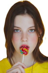 Teenager Eating Candy Vinyl Car Decal Sticker – Waterproof & UV-Resistant 8" Teenager Eating Candy Vinyl Car Decal Sticker – Waterproof & UV-Resistant 8"