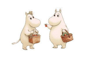 Moomin Characters Picnic Vinyl Car Decal Sticker – Waterproof & UV-Resistant 8"