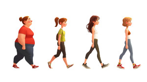 Weight Loss Progression Vinyl Car Decal Sticker – Waterproof & UV-Resistant 8"