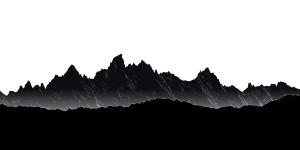 Mountain Peaks Banner Vinyl Car Decal Sticker – Waterproof & UV-Resistant 8"