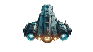 Futuristic Spaceship V2 Vinyl Car Decal Sticker – Waterproof & UV-Resistant 8"