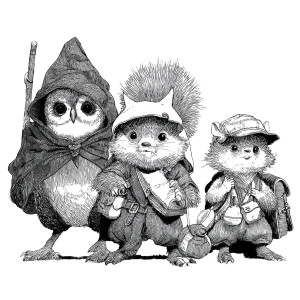 Fantasy Creature Trio Vinyl Car Decal Sticker – Waterproof & UV-Resistant 8"