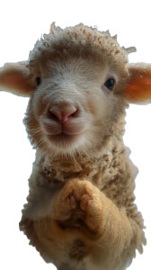 Fluffy Lamb Window Vinyl Car Decal Sticker – Waterproof & UV-Resistant 8"